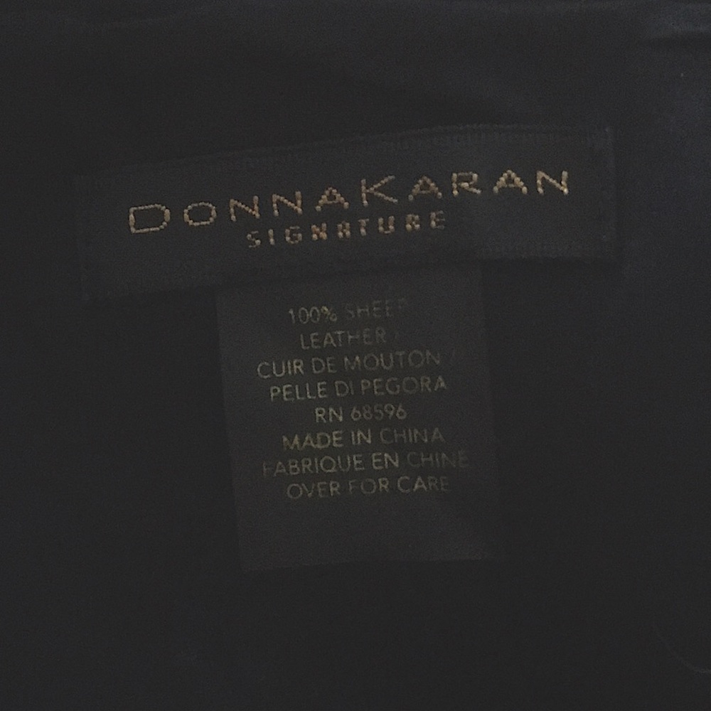 Donna Karen Signature Leather Skirt